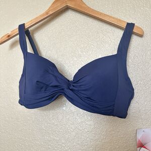 Lands End Women's Chlorine Resistant Twist Front Underwire Bikini Swimsuit Top 6